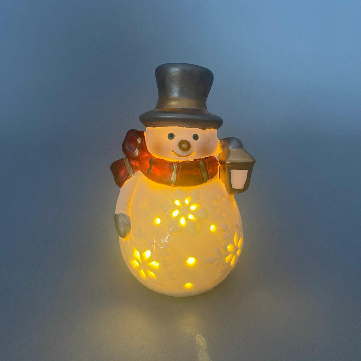 Schneemann mit LED-Licht und Timer – 13 cm | Weihnachtsdeko LED | Formano Weihnachten von Wimpelberg