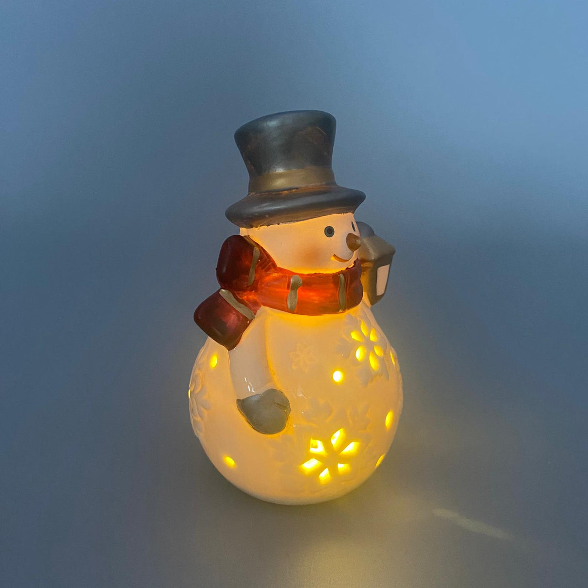 Schneemann mit LED-Licht und Timer – 13 cm | Weihnachtsdeko LED | Formano Weihnachten von Wimpelberg