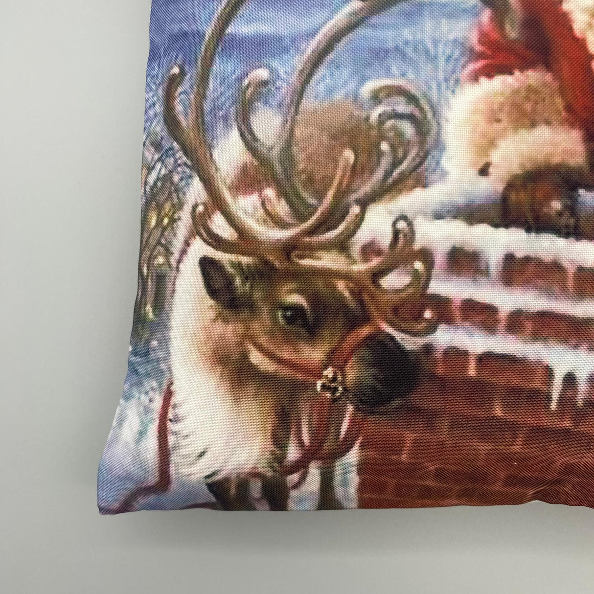 Kissenhülle Weihnachten 40x40 – Weihnachtsmann am Schornstein von Wimpelberg