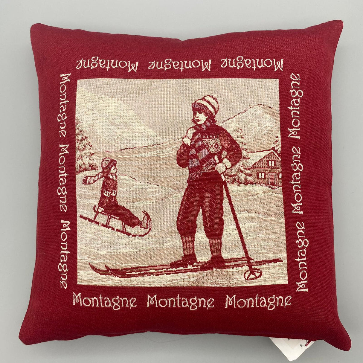 Kissenhülle Winter 45x45cm Wintermärchen – Skimotiv | Kissenbezug Winter von Wimpelberg