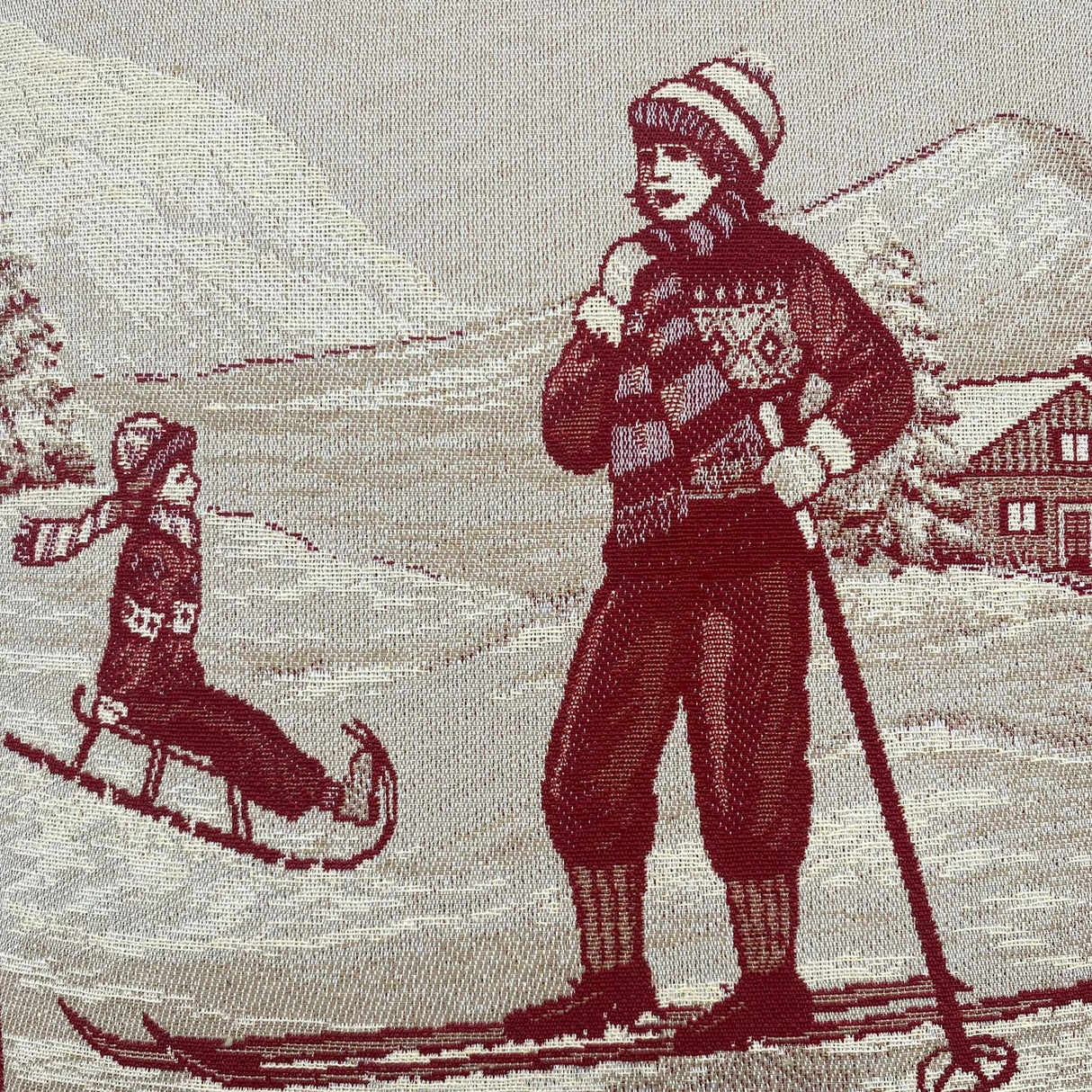 Kissenhülle Winter 45x45cm Wintermärchen – Skimotiv | Kissenbezug Winter von Wimpelberg