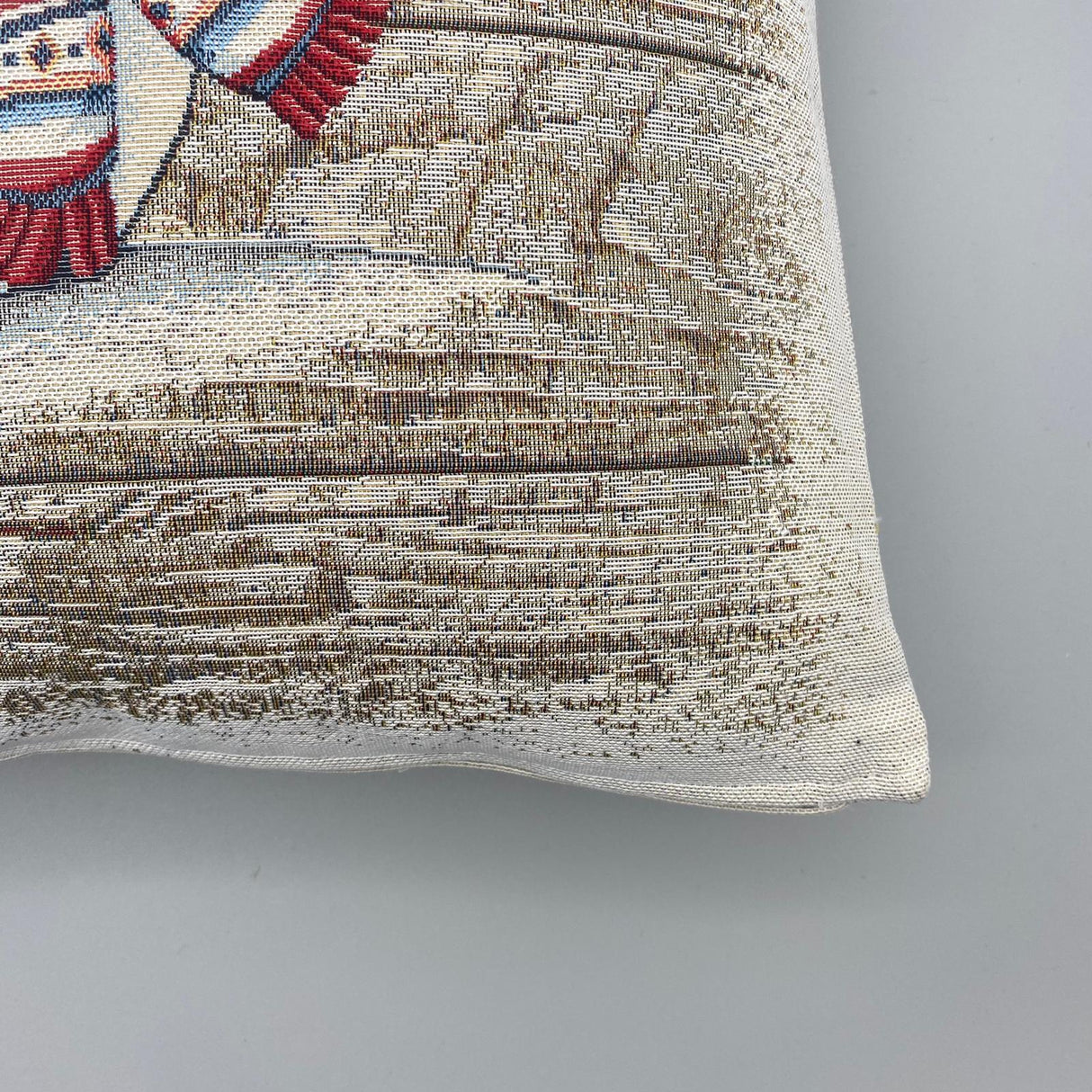 Kissenhülle Winter Bezug 45x45 cm – Gobelin Winter Schneemann Kissenbezug Winter von Wimpelberg