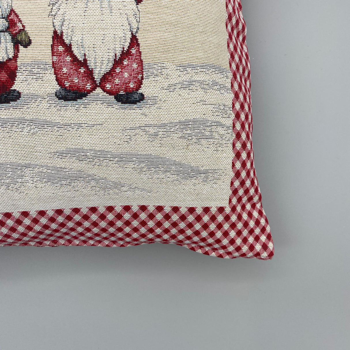 Kissenhülle Weihnachten 45x45 cm – Gobelin Weihnachten Zwerge Kissenbezug von Wimpelberg
