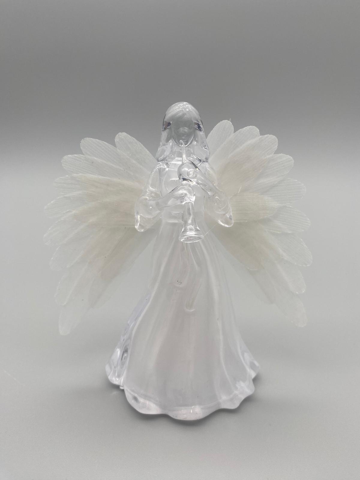 Deko LED Engel 13 cm mit warm-weißem LED-Licht | Formano Weihnachten LED Engel mit Flöte von Wimpelberg