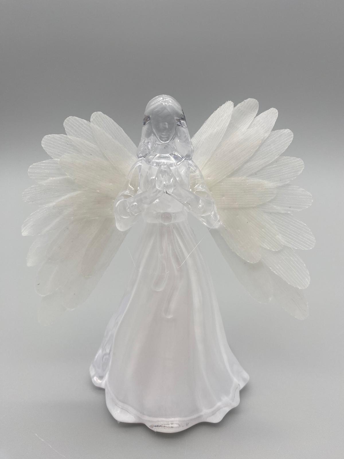 Deko LED Engel 13 cm mit warm-weißem LED-Licht | Formano Weihnachten LED Engel mit Händen zusammen von Wimpelberg