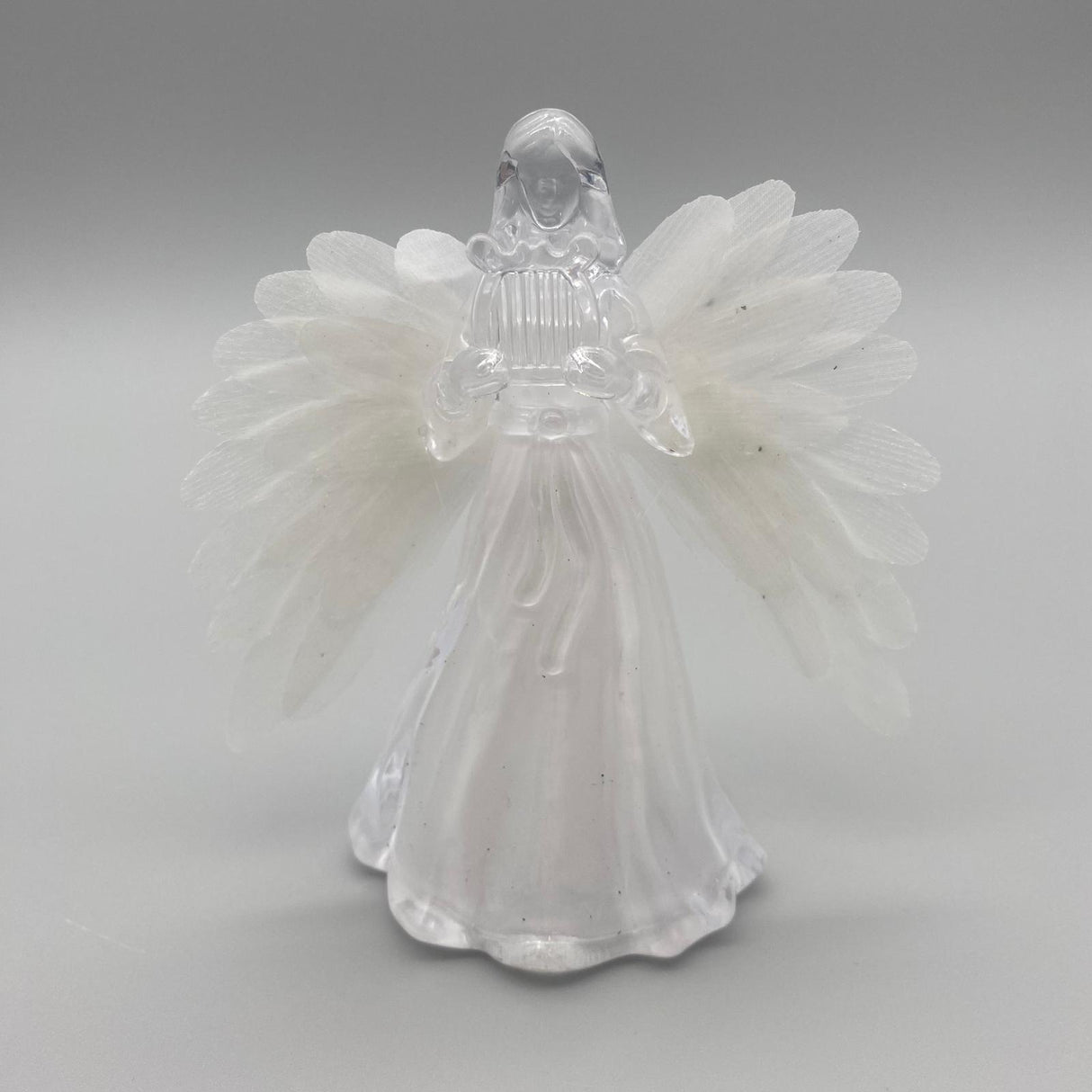 Deko LED Engel 13 cm mit warm-weißem LED-Licht | Formano Weihnachten LED Engel mit Harfe von Wimpelberg