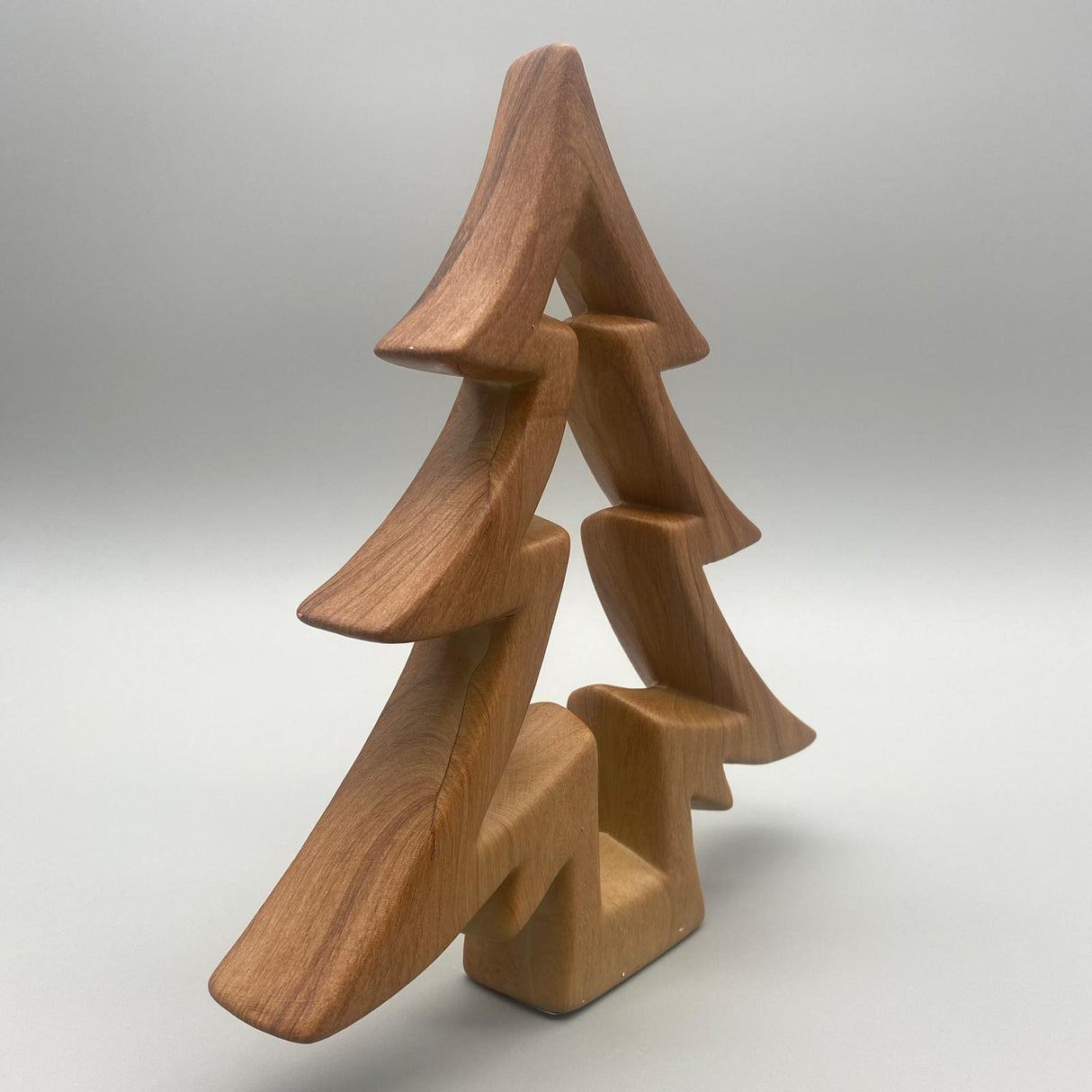 Deko-Baum in Holzoptik – Winterdeko aus Steingut | Dekoobjekt Winter von Wimpelberg