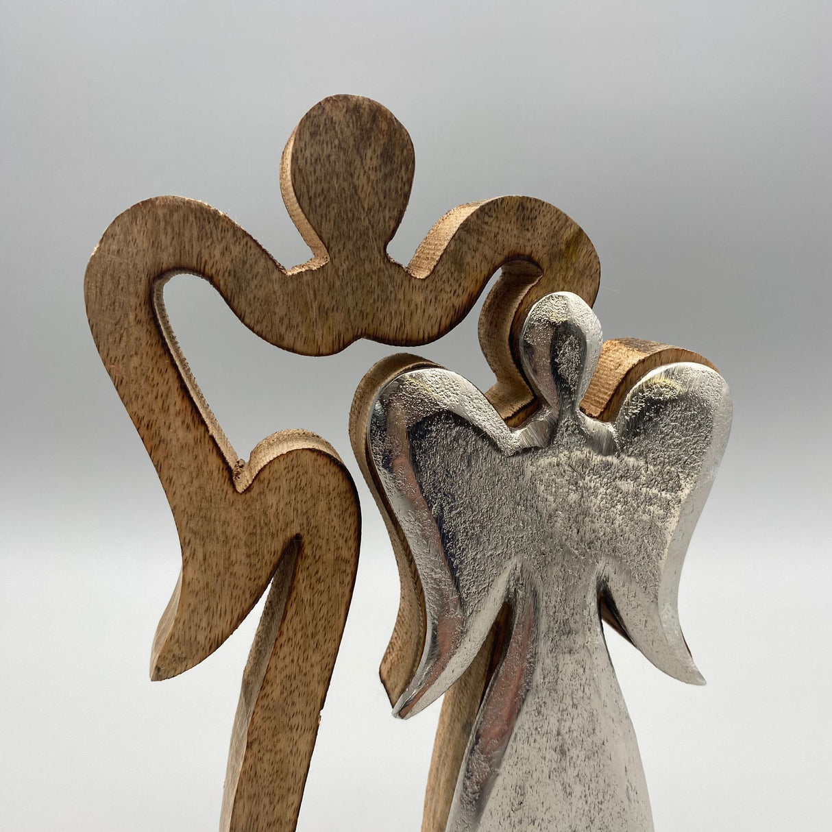 Engelpaar aus Mango-Holz | Formano Weihnachten | Dekofigur Weihnachten von Wimpelberg