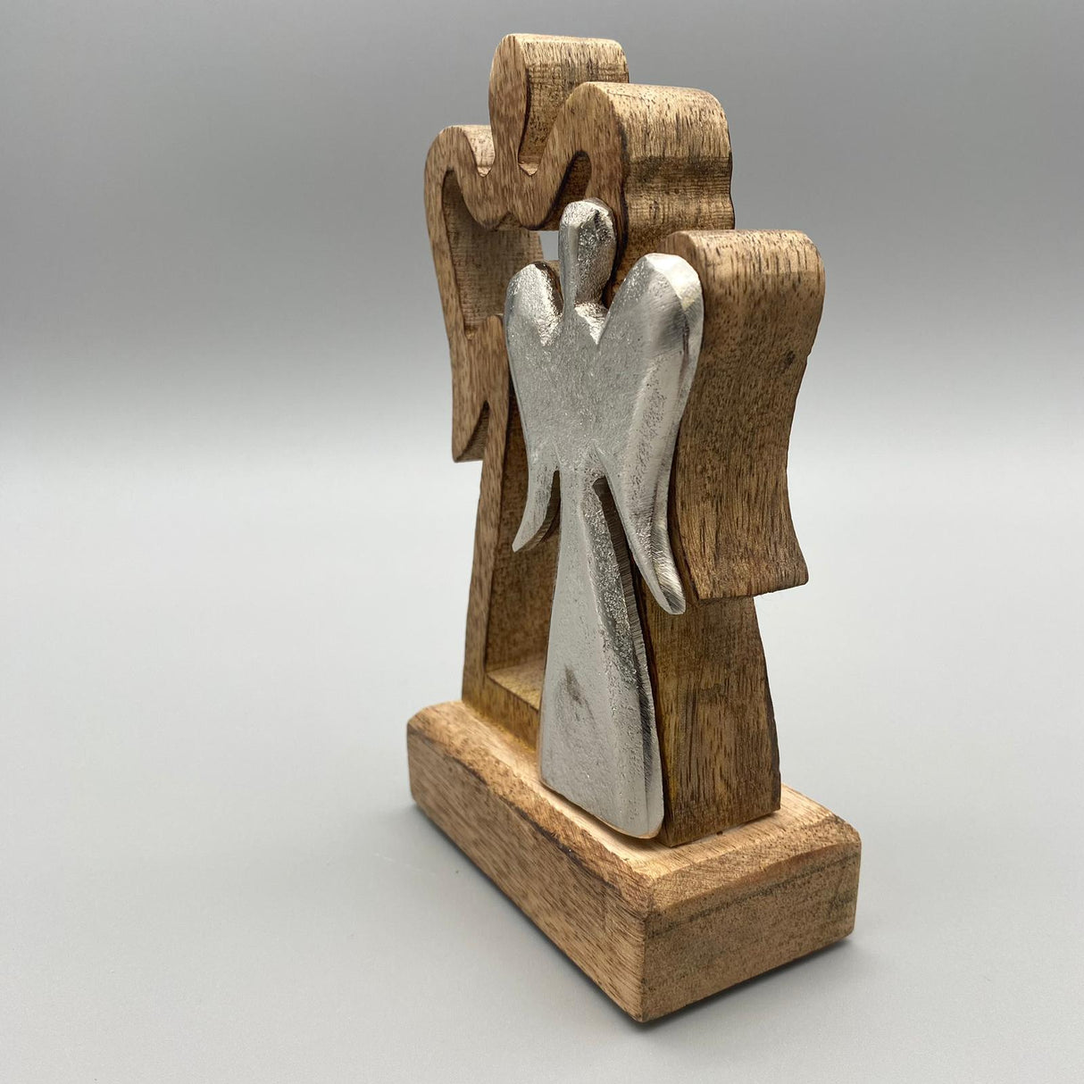 Engelpaar aus Mango-Holz | Formano Weihnachten | Dekofigur Weihnachten von Wimpelberg