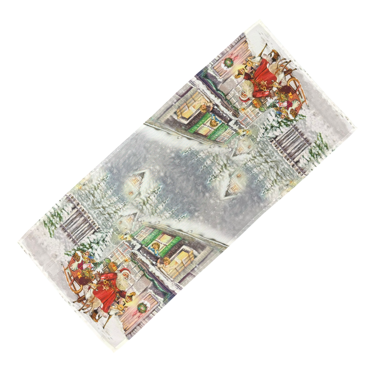 Weihnachtsläufer 40x90cm Weihnachtsmann mit Schlitten – Weihnachten Tischdeko von Wimpelberg