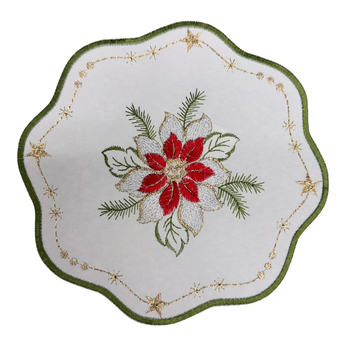 Weihnachtsdecke 18r 21r 23x23 cm in Silber und Gold – Made in Germany 18r von Wimpelberg