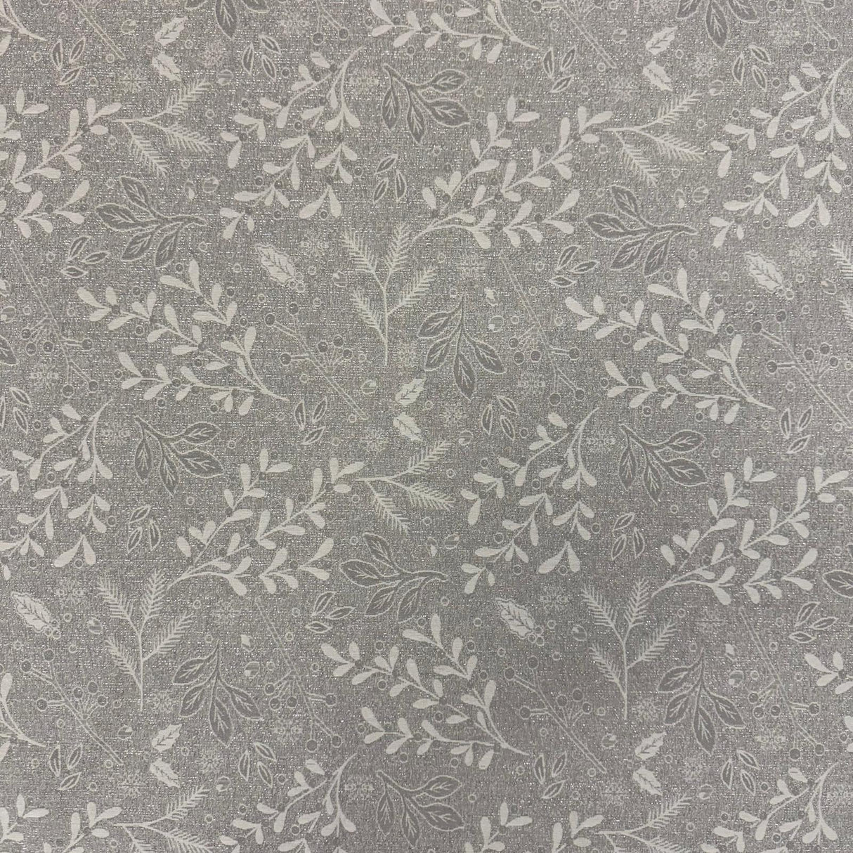 Winterdecke 85x85 cm – Gobelin Zweig in Silbergrau | Winterdeko von Wimpelberg