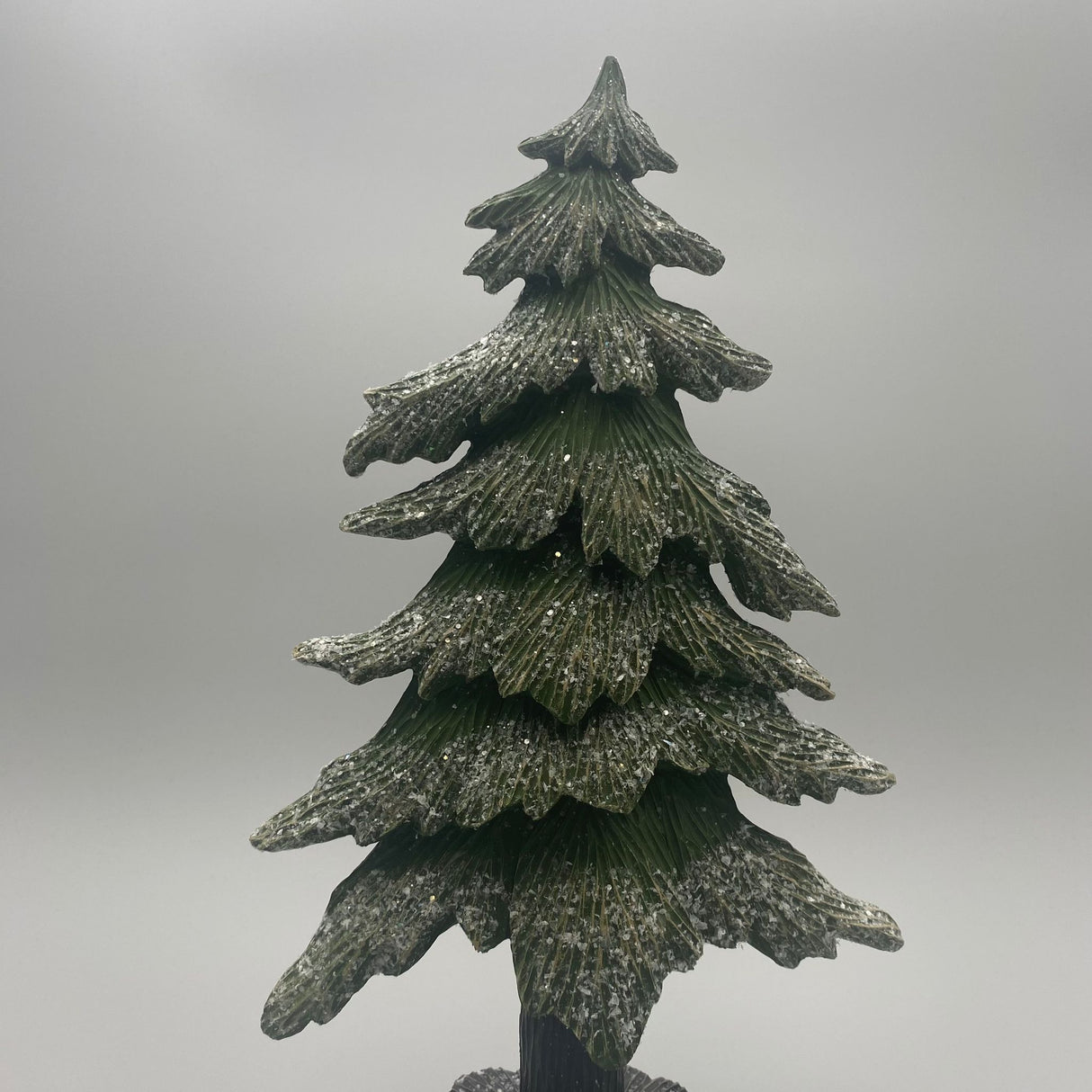 Deko-Baum Winter grün-braun – 10x36 cm aus Kunststein | Dekoobjekt Winter von Wimpelberg