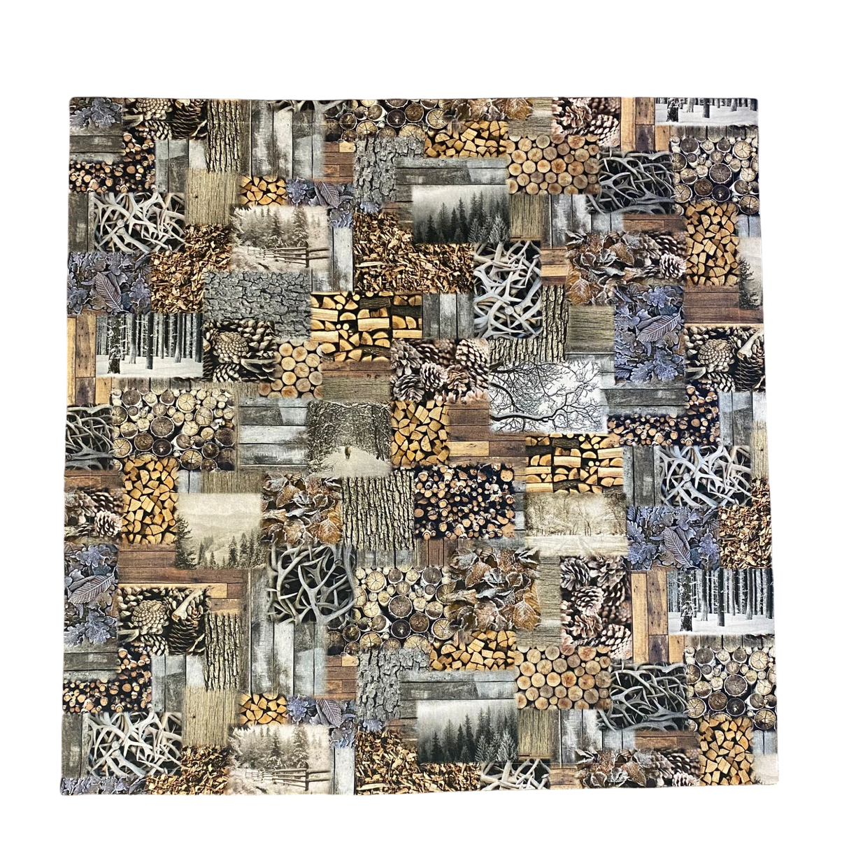 Winterdecke Waldimpressionen – 85x85 cm | Winter Decke Tischdeko von Wimpelberg