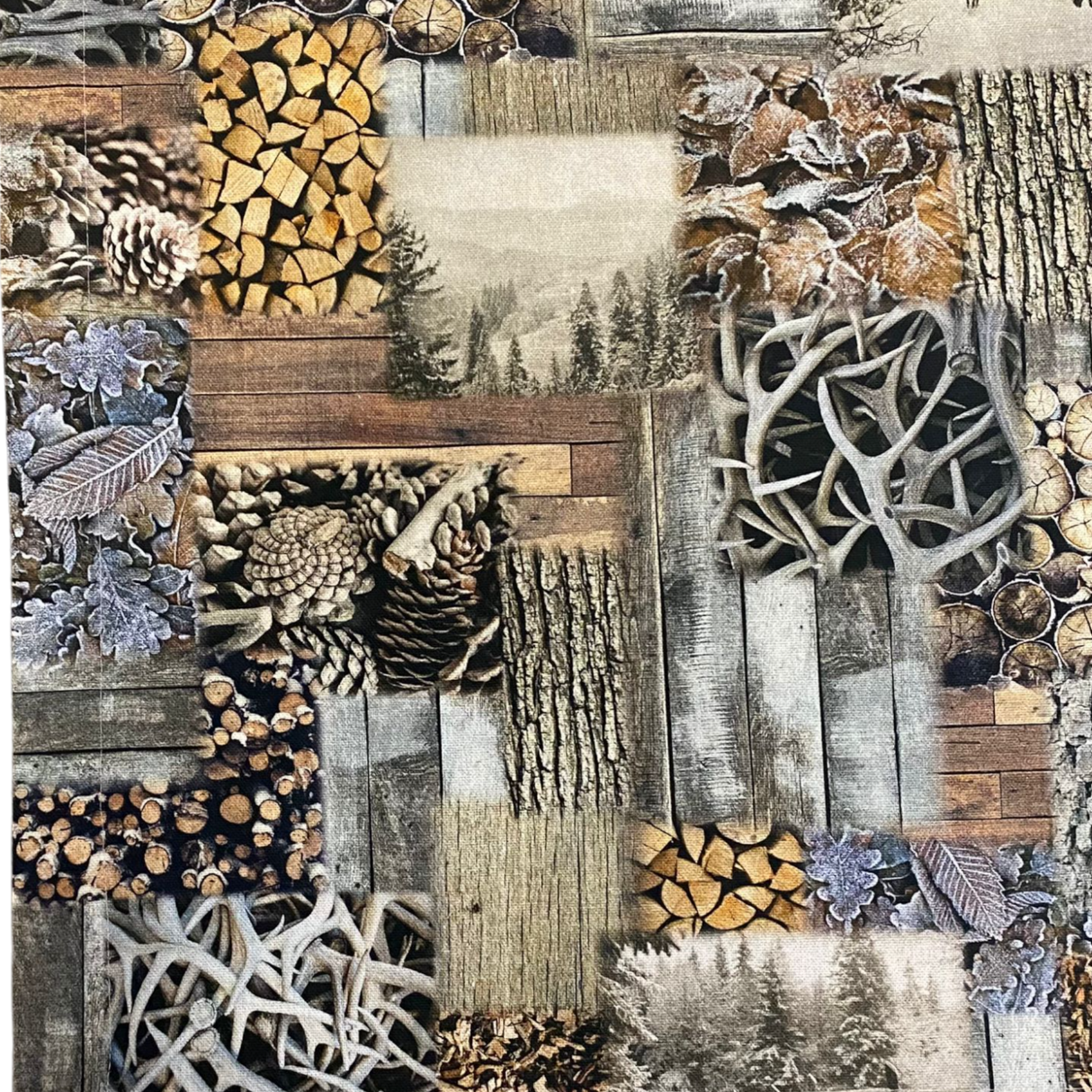 Winterdecke Waldimpressionen – 85x85 cm | Winter Decke Tischdeko von Wimpelberg