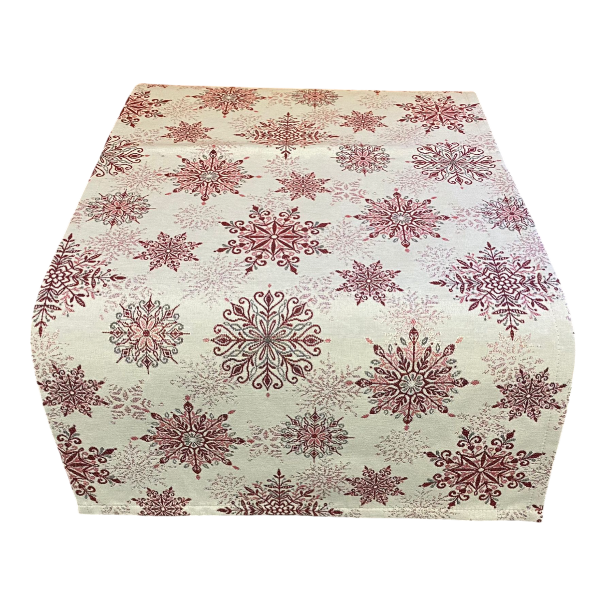 Weihnachtsläufer Gobelin Schneekristall – Tischdekoration | Läufer Weihnachten von Wimpelberg