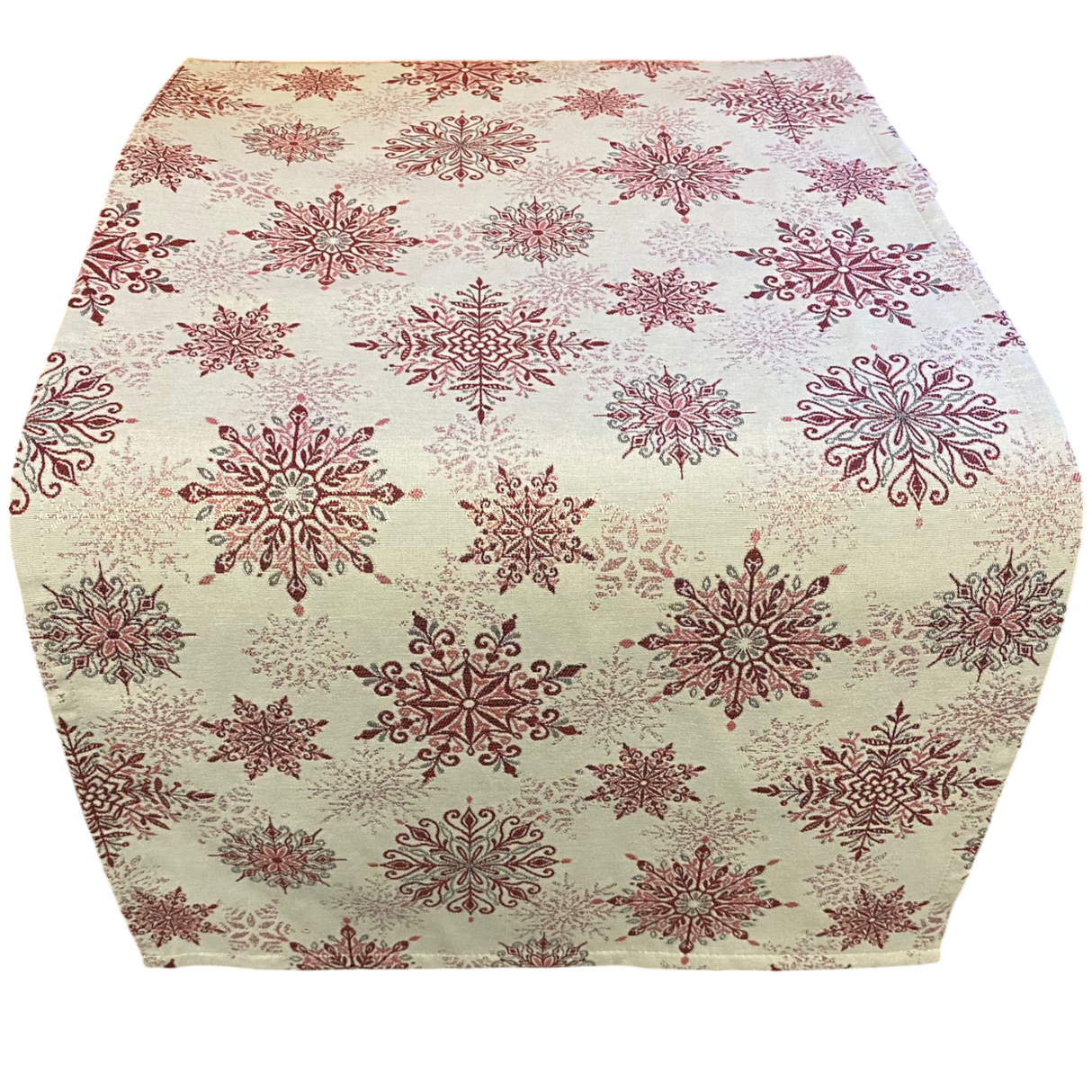 Weihnachtsläufer Gobelin Schneekristall – Tischdekoration | Läufer Weihnachten von Wimpelberg