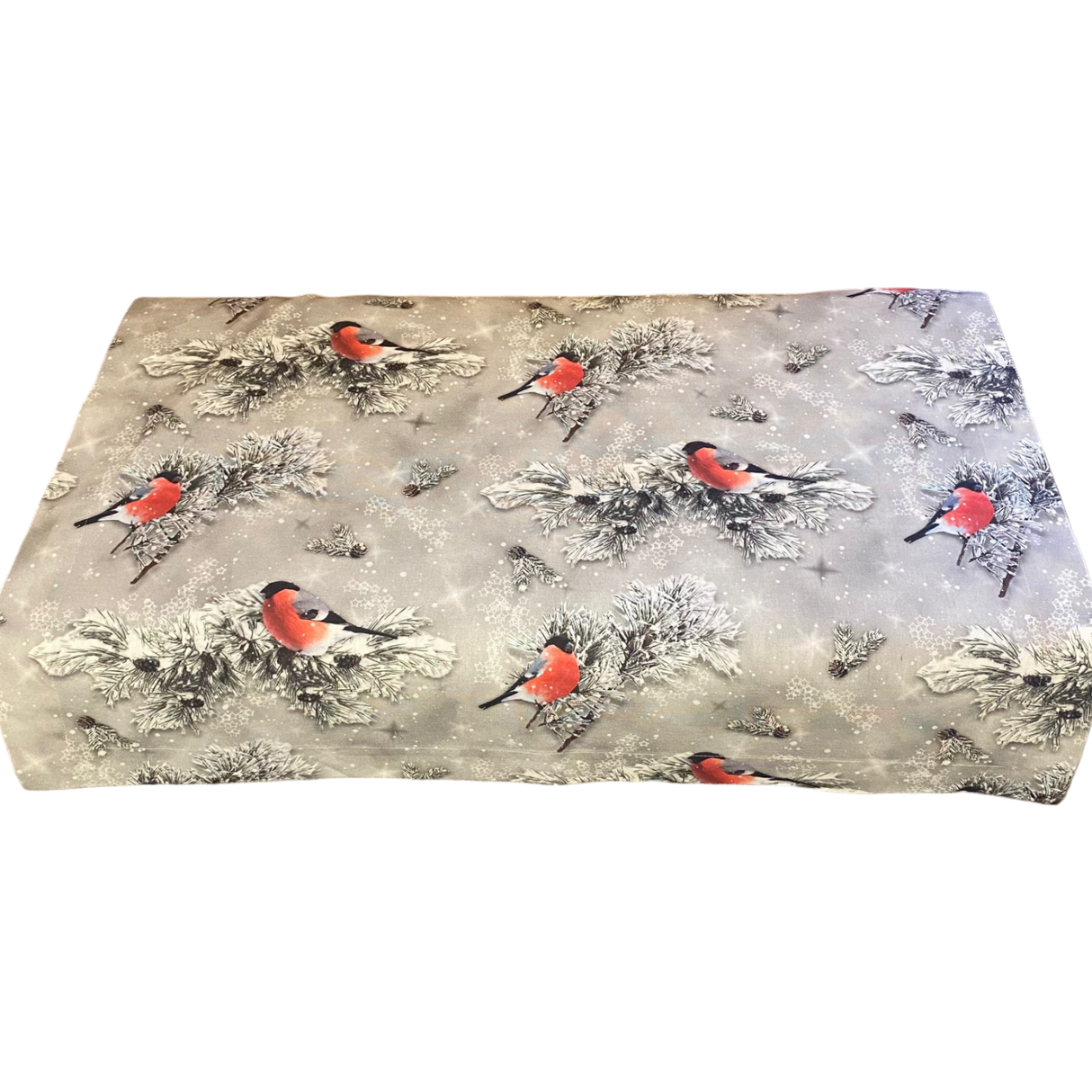 Decke Winterbirds – 85x85 cm | Winterdecke Vögel im Winter von Wimpelberg