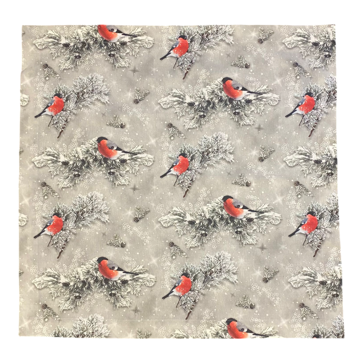 Decke Winterbirds – 85x85 cm | Winterdecke Vögel im Winter von Wimpelberg