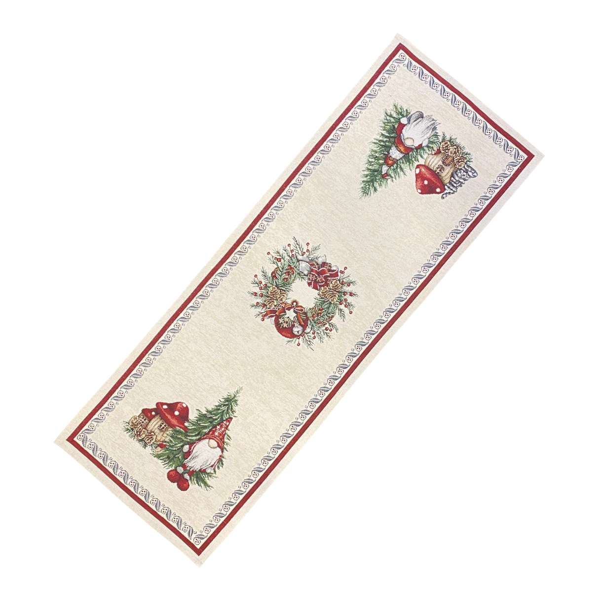 Läufer Gobelin Weihnachten Wichtel mit Pilz Deko Weihnachten 40x100cm von Wimpelberg