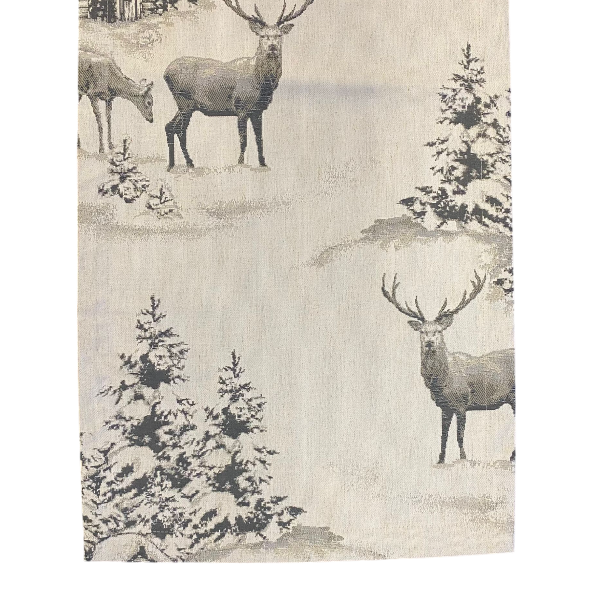 Läufer Dezember mit Hirschen und Winterlandschaft – Winterläufer von Wimpelberg