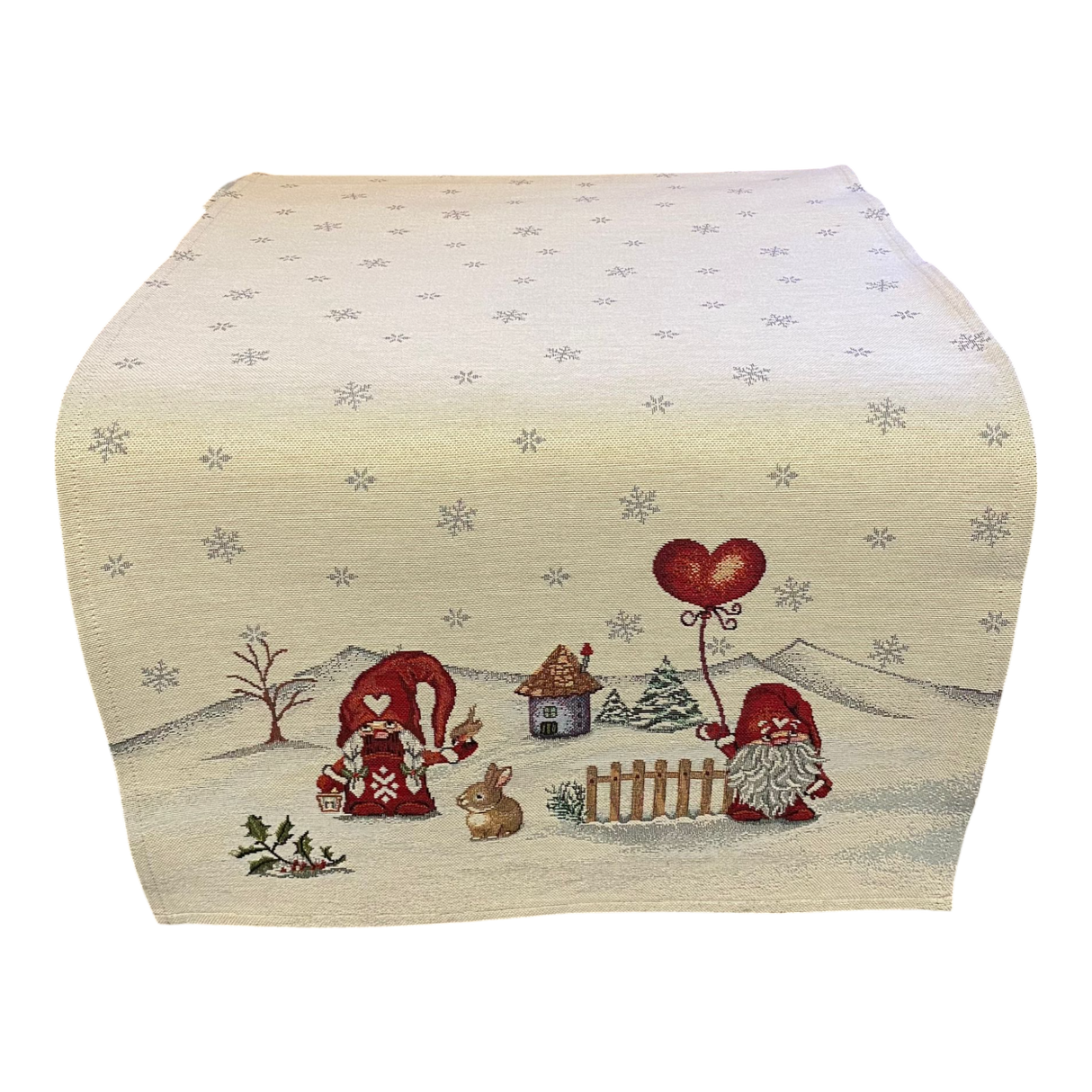 Weihnachtsläufer Gobelin Wichteldorf – Tischdekoration | Läufer Weihnachten von Wimpelberg