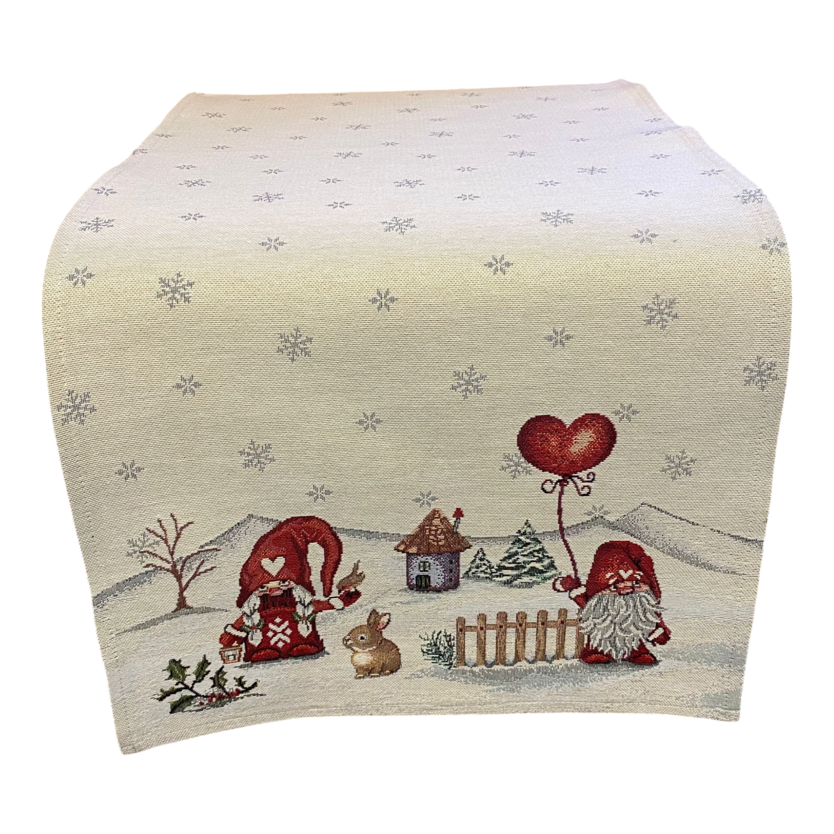 Weihnachtsläufer Gobelin Wichteldorf – Tischdekoration | Läufer Weihnachten von Wimpelberg