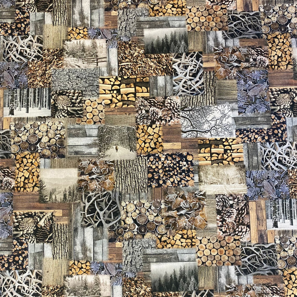 Winterdecke Waldimpressionen – 85x85 cm | Winter Decke Tischdeko von Wimpelberg