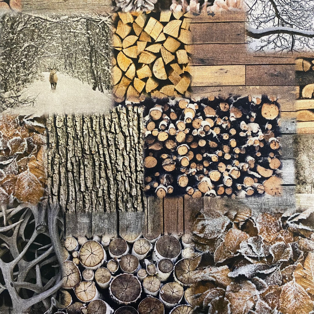 Winterdecke Waldimpressionen – 85x85 cm | Winter Decke Tischdeko von Wimpelberg