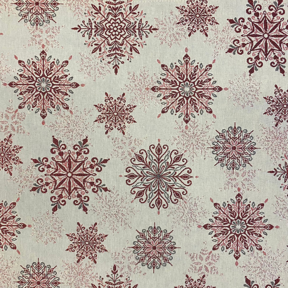 Weihnachtsläufer Gobelin Schneekristall – Tischdekoration | Läufer Weihnachten von Wimpelberg