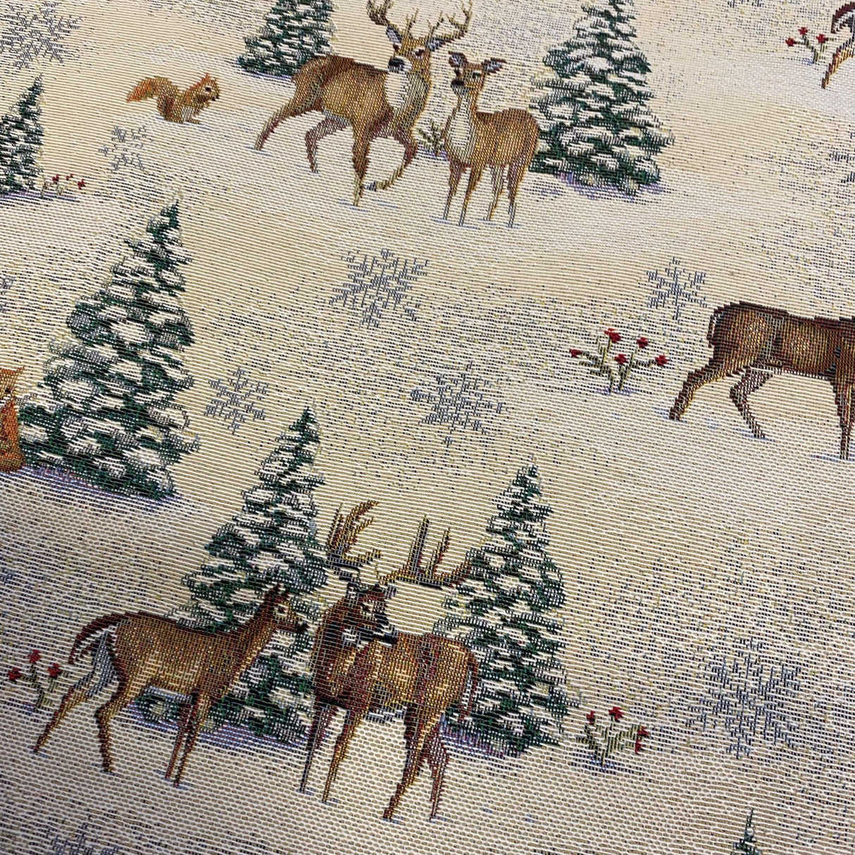 Gobelin Thüringen Decke 85x85 cm | Winterdecke Deko von Wimpelberg