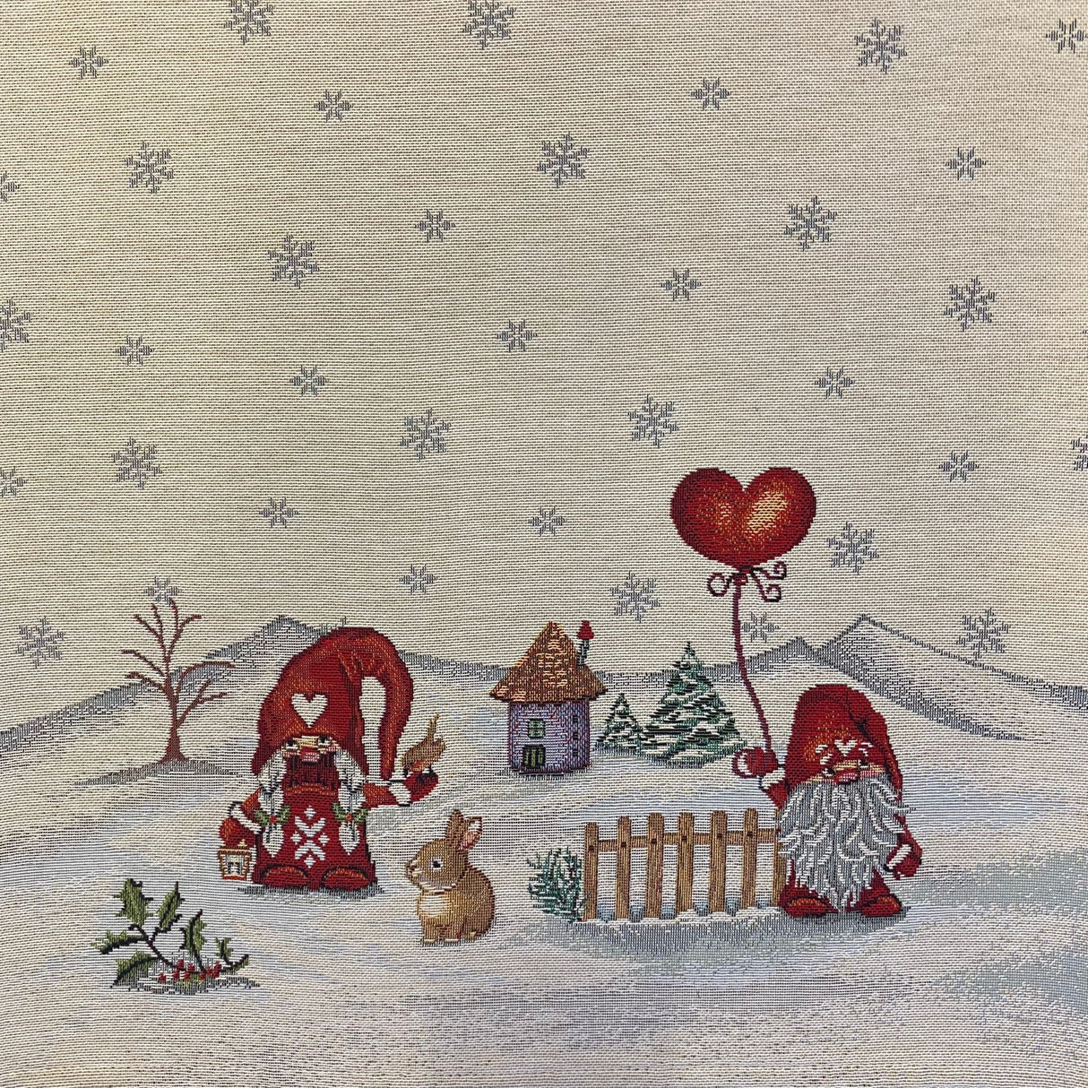 Weihnachtsläufer Gobelin Wichteldorf – Tischdekoration | Läufer Weihnachten von Wimpelberg