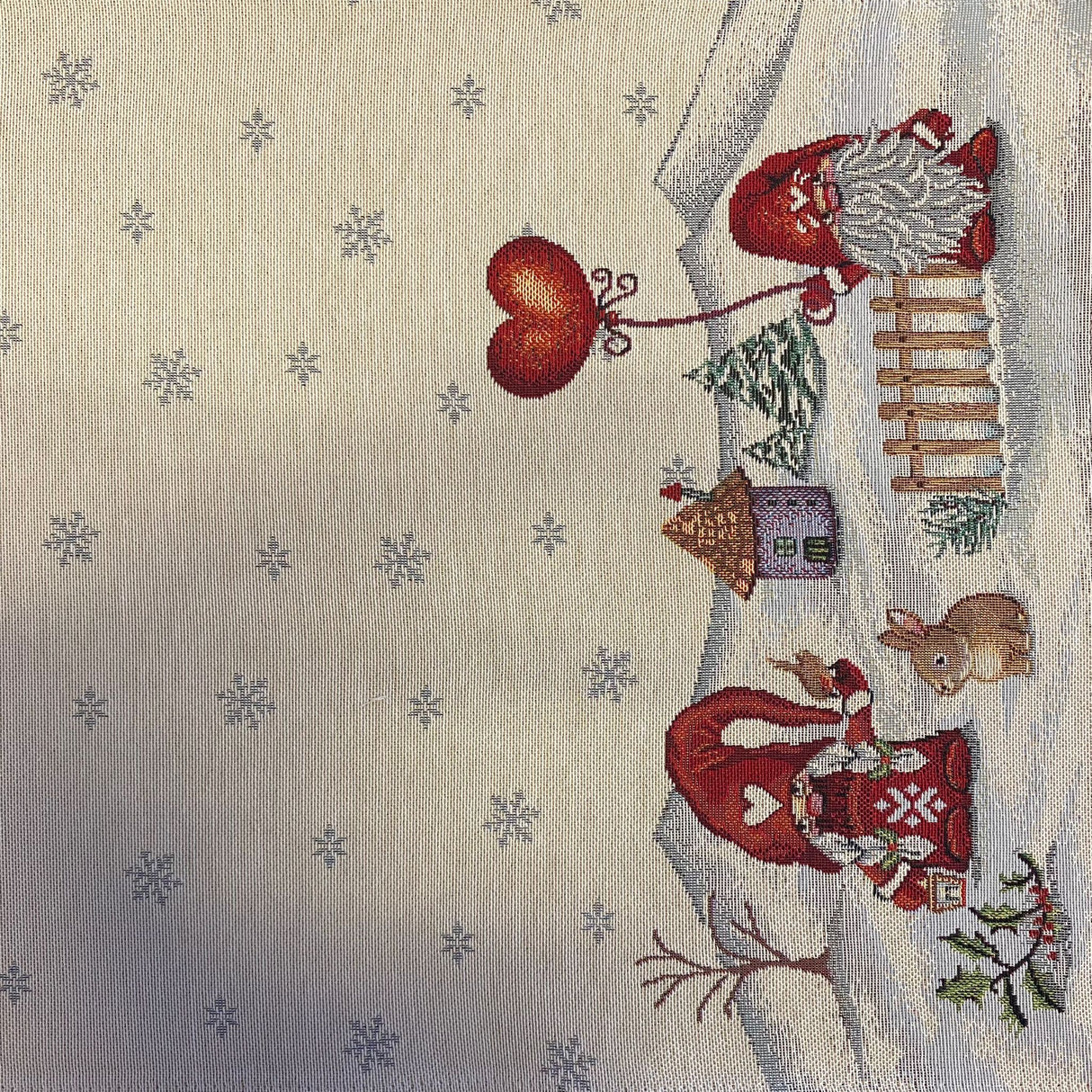 Weihnachtsläufer Gobelin Wichteldorf – Tischdekoration | Läufer Weihnachten von Wimpelberg