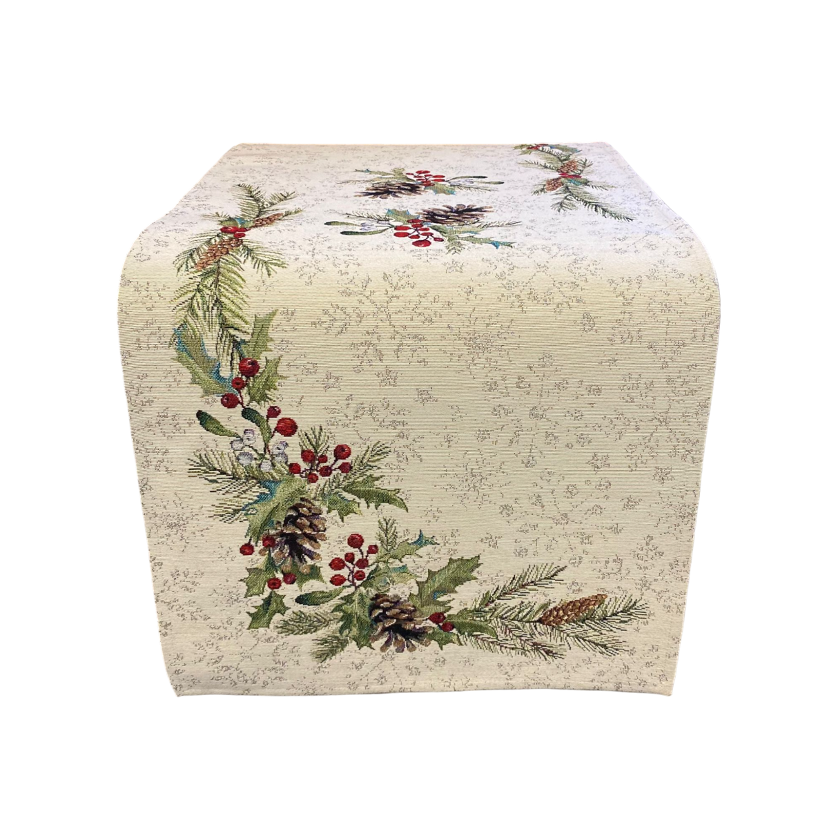 Winter Gesteck Gobelin-Läufer 38x100 cm | Winter Tischdeko von Wimpelberg