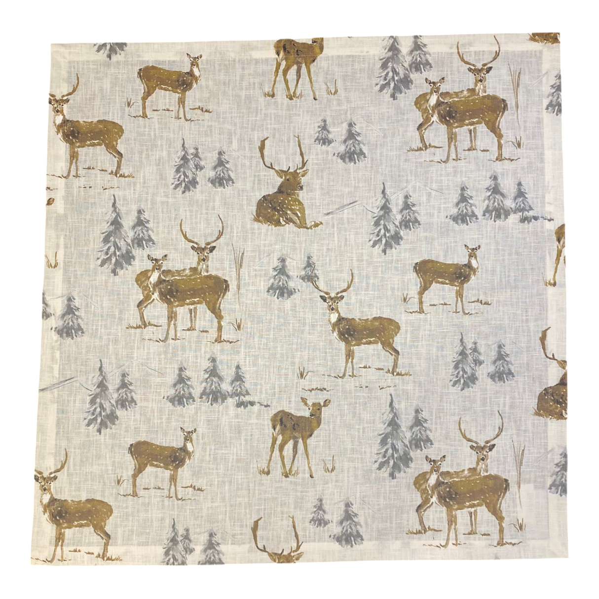 Winterdecke Rehwild – 85x85 cm | Winterdecke Tischdekoration von Wimpelberg