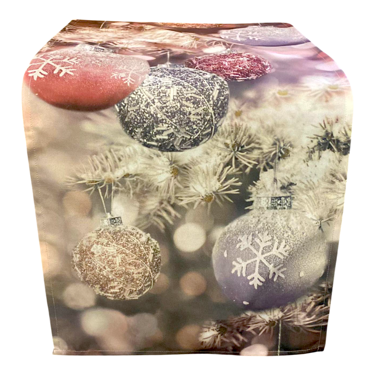 Weihnachtsläufer 40x160 cm mit Kugeln – Tischdeko Weihnachten von Wimpelberg