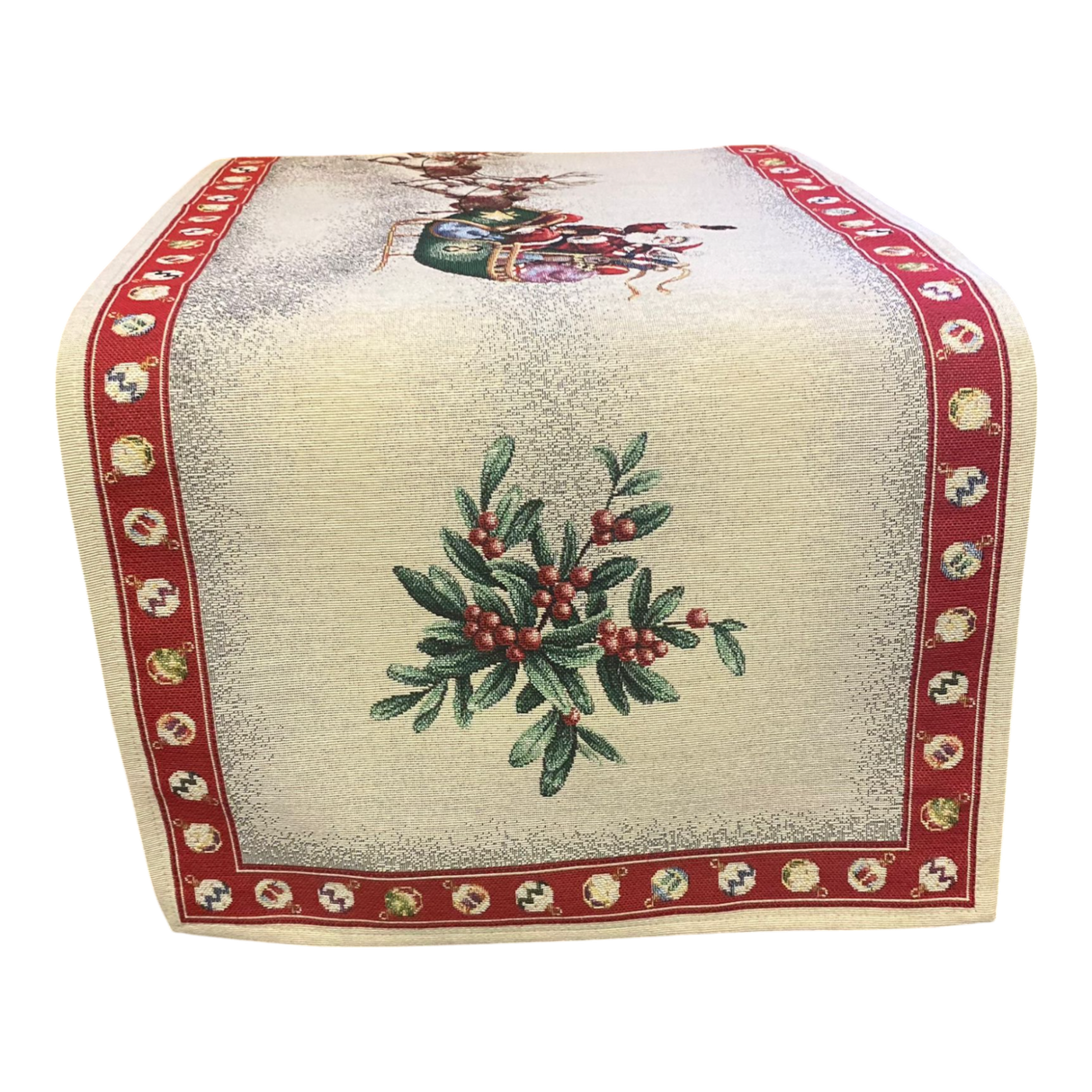 Weihnachtsläufer Renntierschlitten – 36x100 cm | Weihnachtsläufer Tischdeko von Wimpelberg