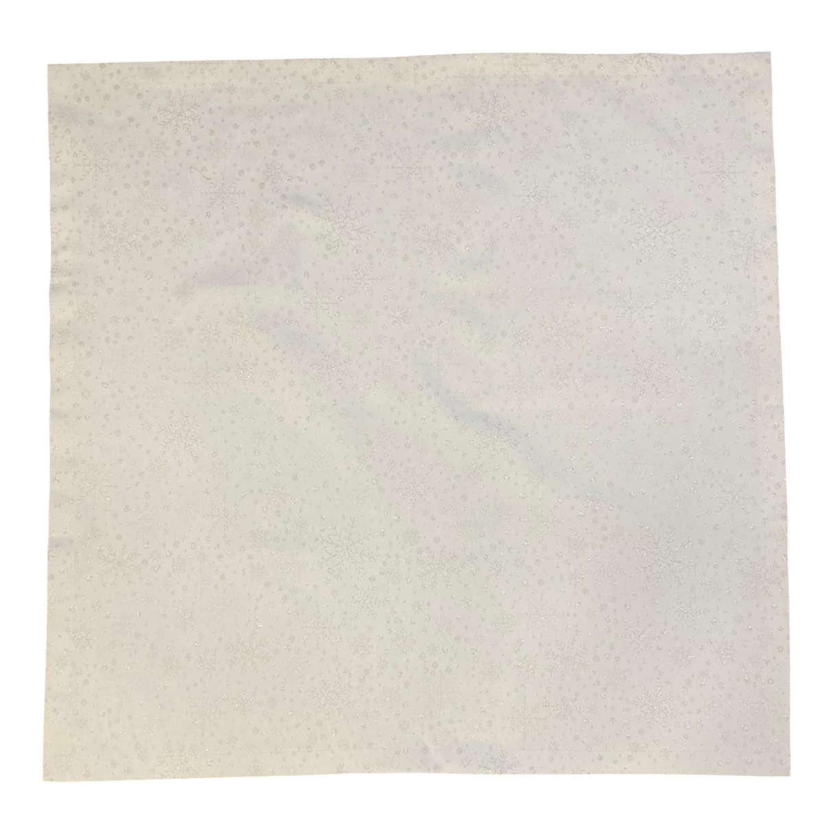 Winterdecke Weiß mit Sternen und Punkten – 80x80 cm | Winter Tischdeko von Wimpelberg