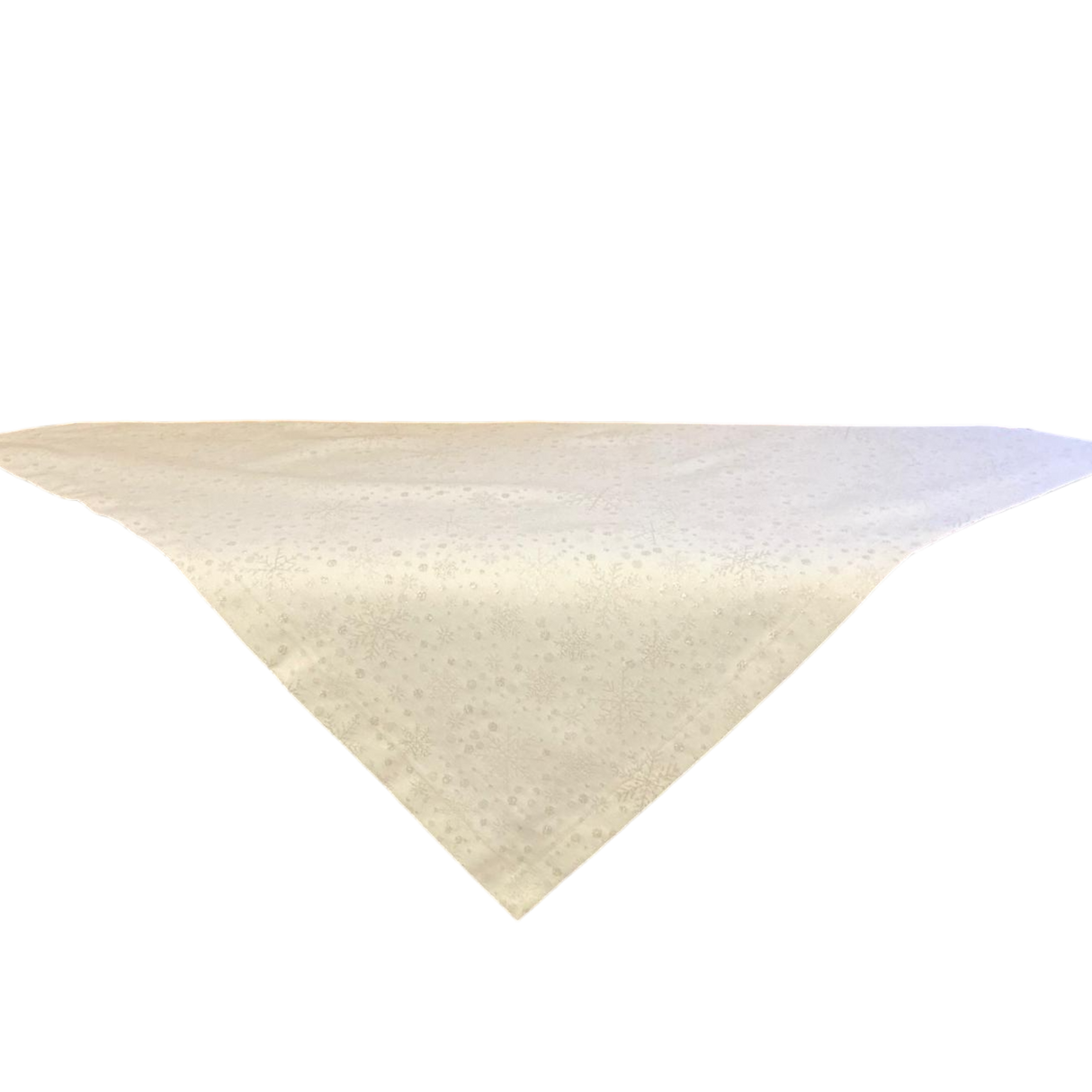 Winterdecke Weiß mit Sternen und Punkten – 80x80 cm | Winter Tischdeko von Wimpelberg