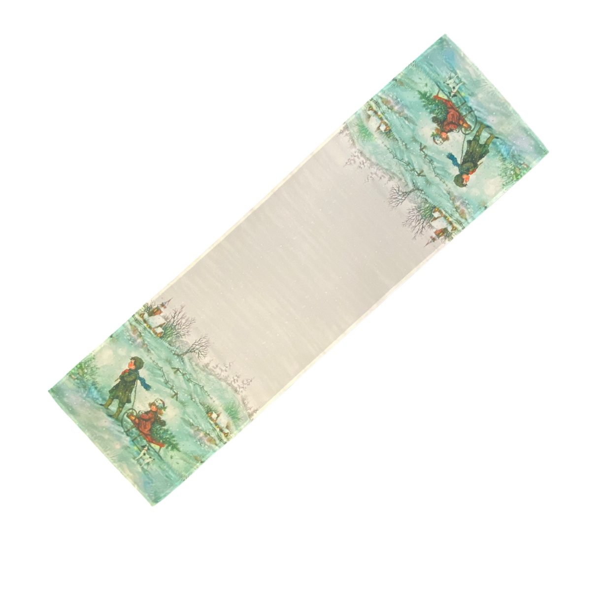 Tischläufer 40x140 cm – Wintermotiv mit Mädchen im Schnee von Wimpelberg