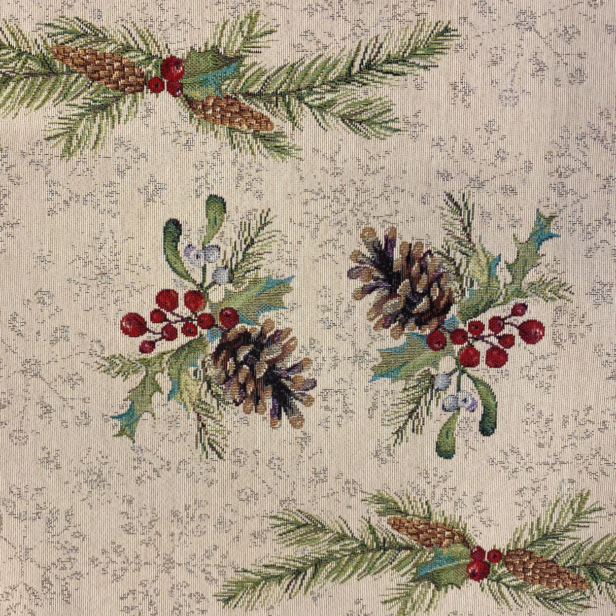 Winter Gesteck Gobelin-Läufer 38x100 cm | Winter Tischdeko von Wimpelberg