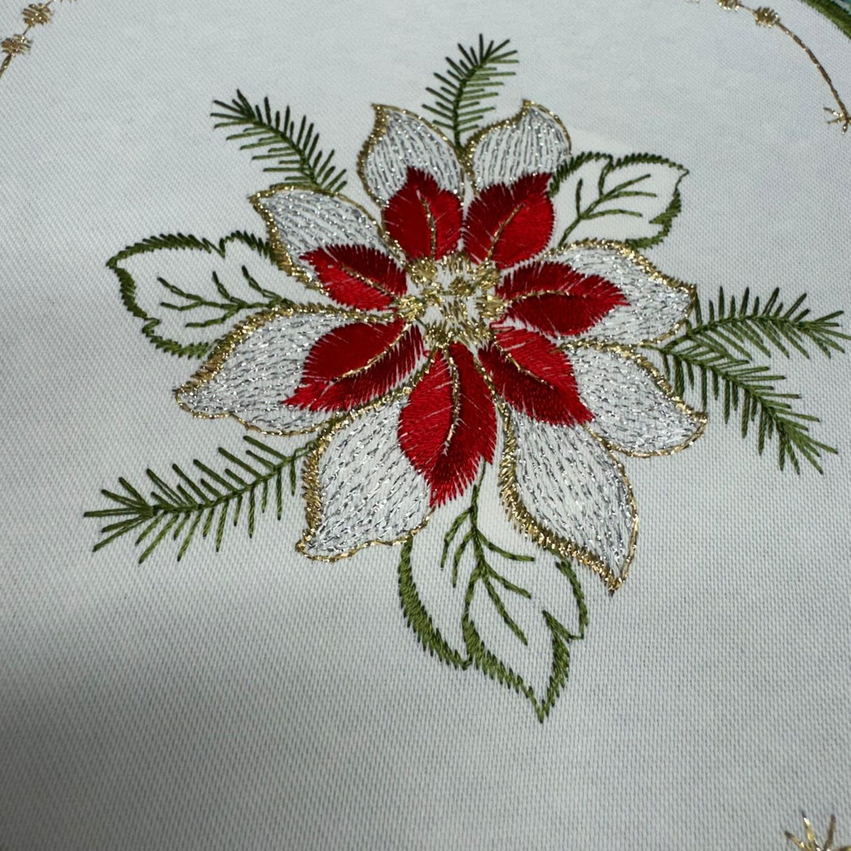 Weihnachtsdecke 18r 21r 23x23 cm in Silber und Gold – Made in Germany von Wimpelberg