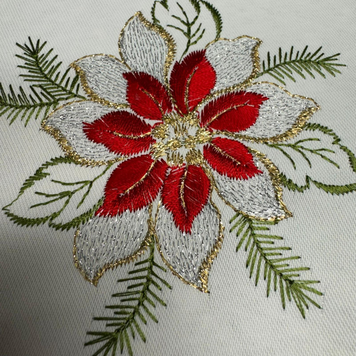 Weihnachtsdecke 18r 21r 23x23 cm in Silber und Gold – Made in Germany von Wimpelberg