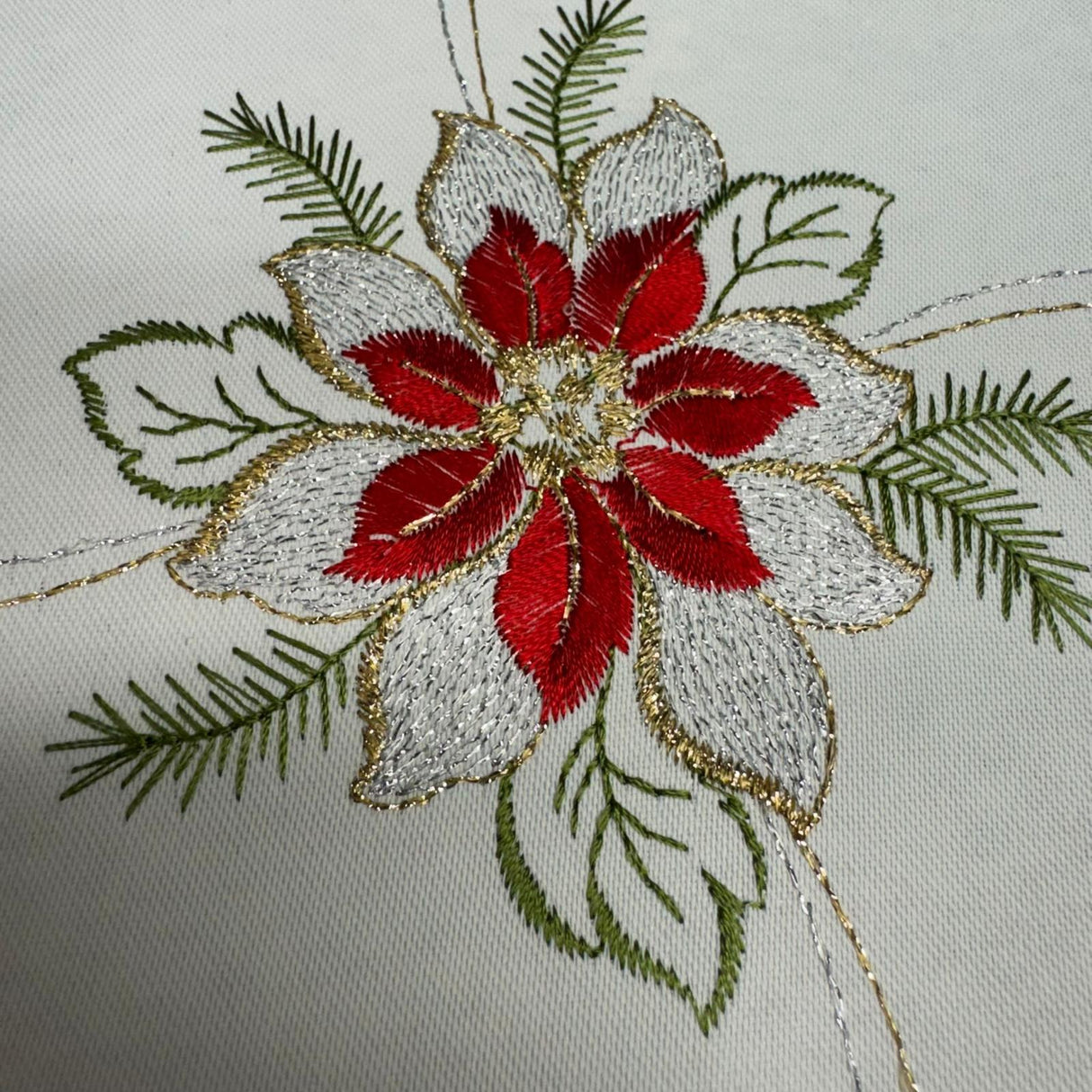 Weihnachtsdecke 18r 21r 23x23 cm in Silber und Gold – Made in Germany von Wimpelberg