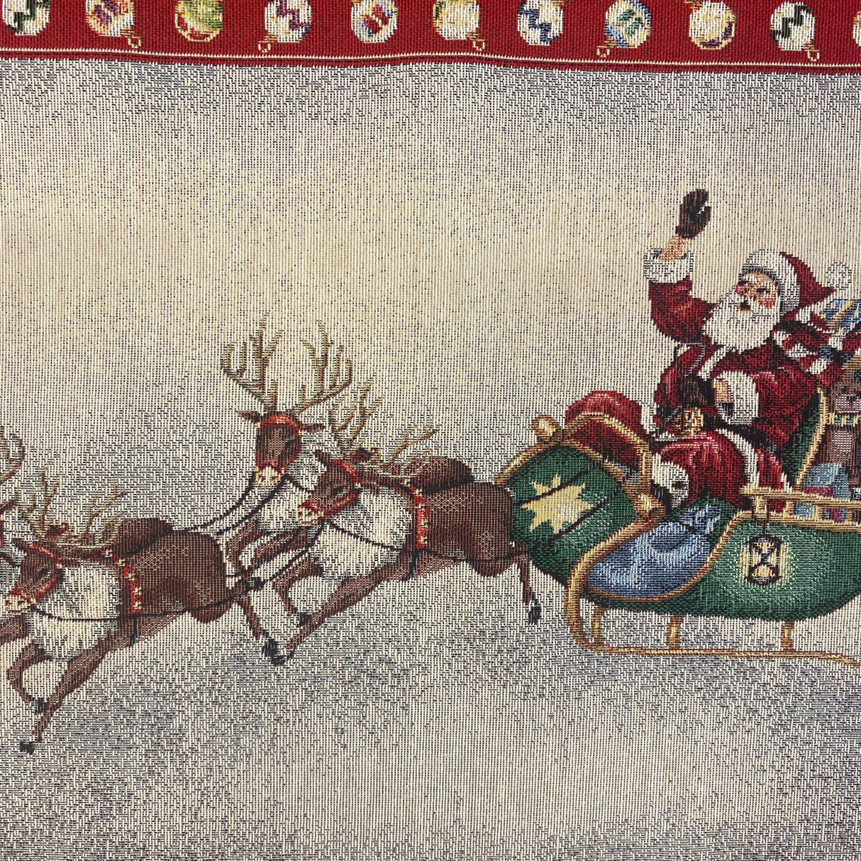 Weihnachtsläufer Renntierschlitten – 36x100 cm | Weihnachtsläufer Tischdeko von Wimpelberg