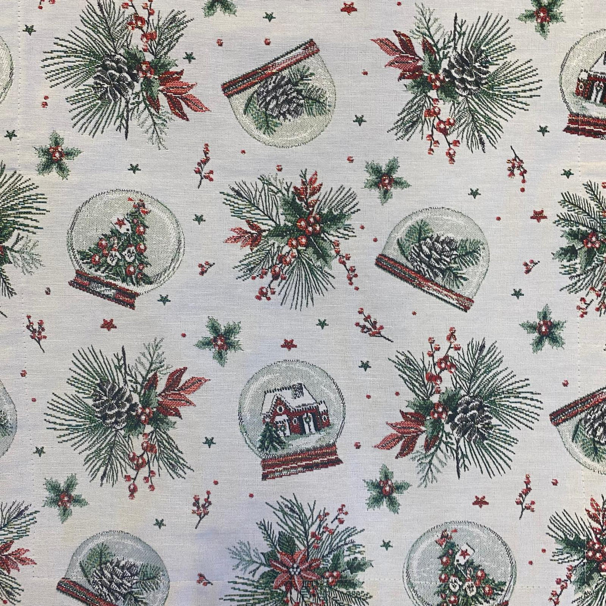 Läufer Weihnachten Schneekugeln Schnee – 38x130 cm | Weihnachtsläufer Tischdeko von Wimpelberg