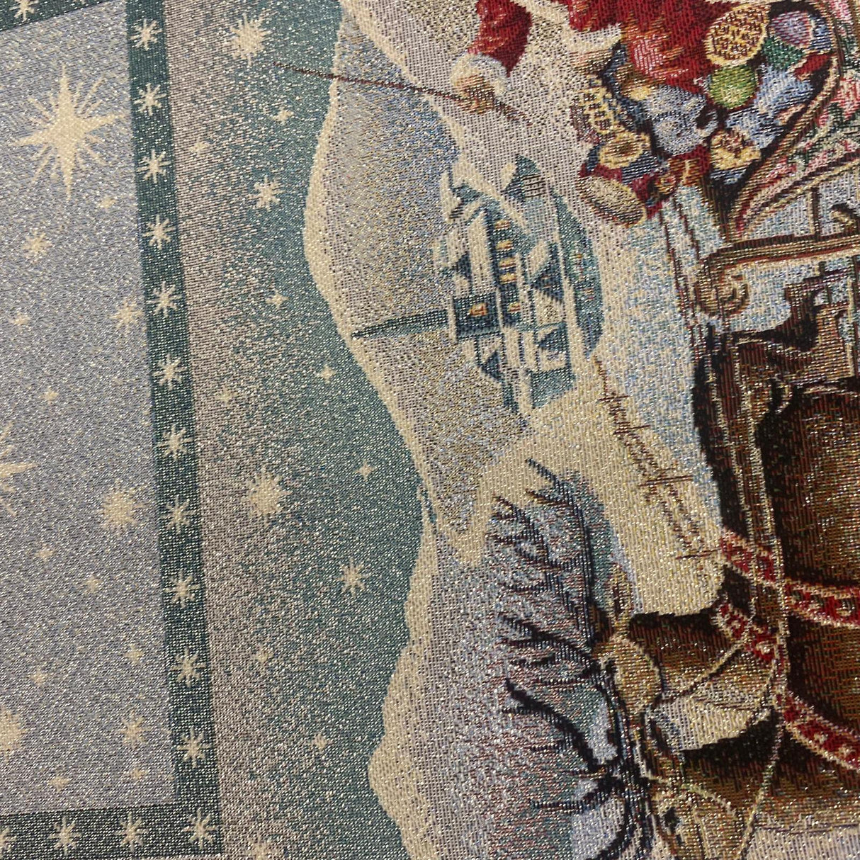 Weihnachtsläufer "Bescherung" Winterlandschaft mit Weihnachtsmann – 38x100 cm von Wimpelberg