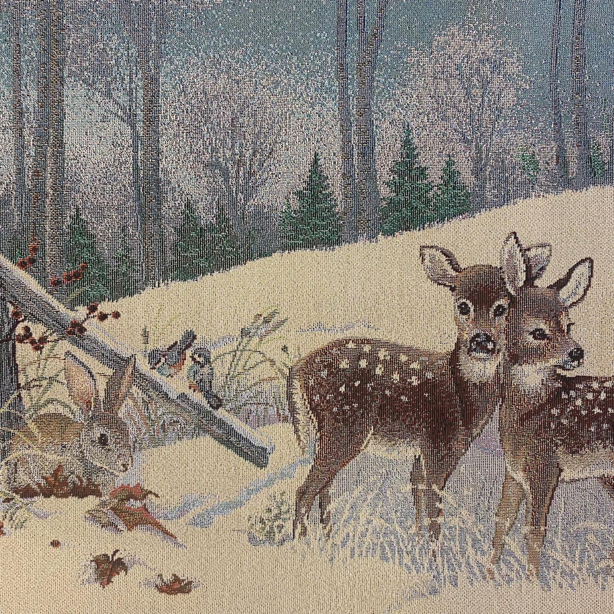 Platzset mit Rehen – 38x48 cm, gesäumt | Winterdecke Tischdeko Winter von Wimpelberg