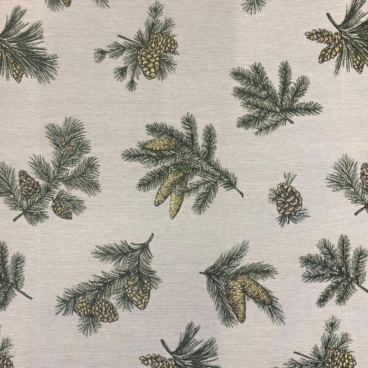 Winterläufer Goldzapfen Winterdeko 40x100 cm | Winter Tischdeko von Wimpelberg