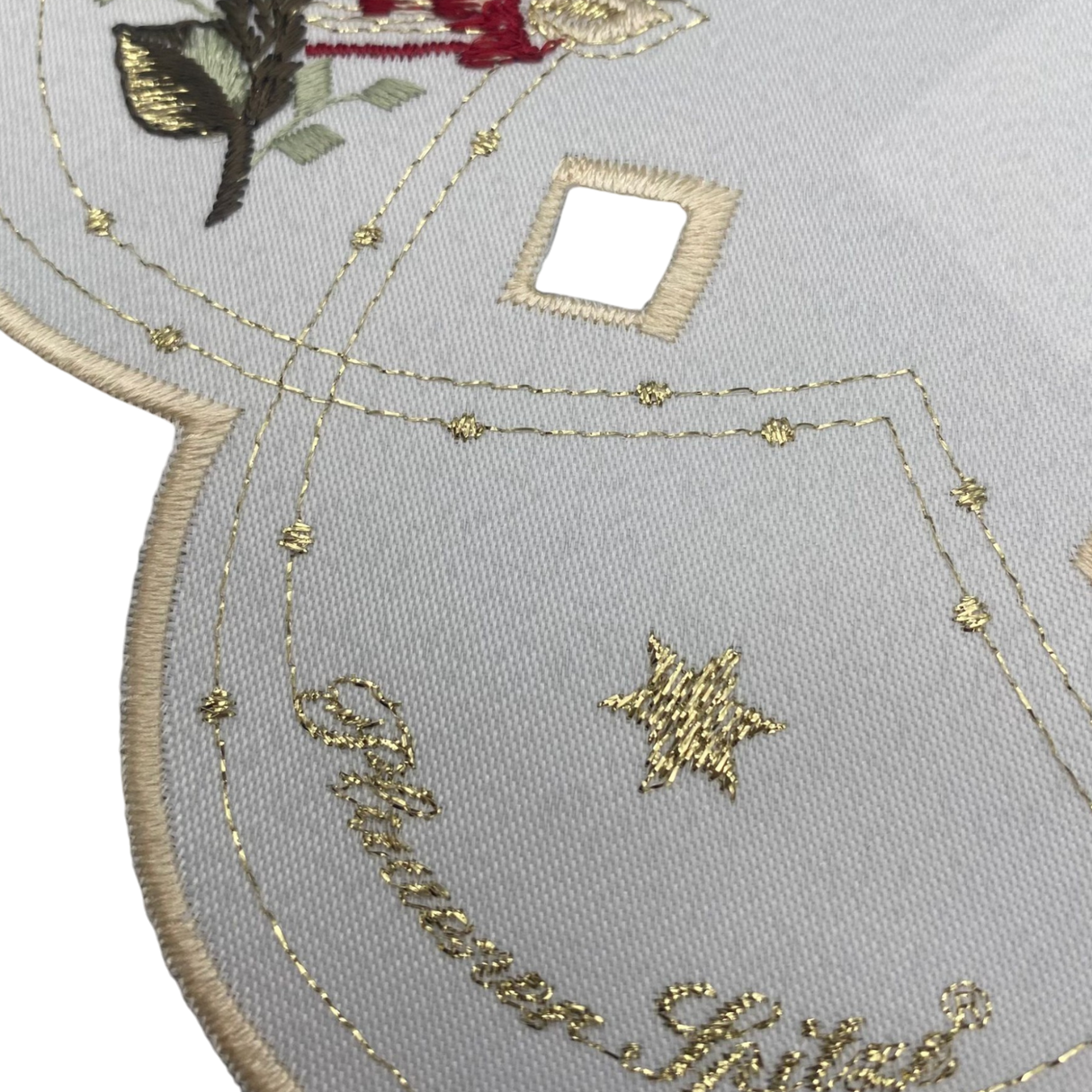 Weihnachtsdecken Plauener Spitze Weihnachtskerzen – 23 cm, Rund von Wimpelberg